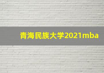 青海民族大学2021mba