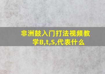 非洲鼓入门打法视频教学B,t,S,代表什么