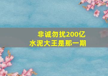 非诚勿扰200亿水泥大王是那一期