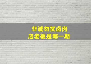 非诚勿扰卤肉店老板是哪一期