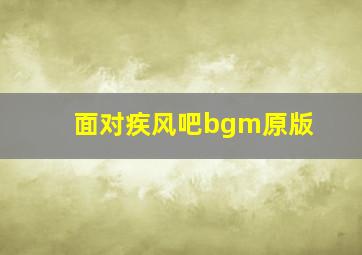 面对疾风吧bgm原版