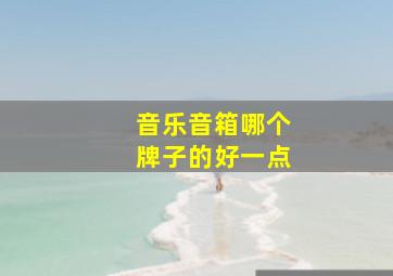 音乐音箱哪个牌子的好一点