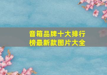 音箱品牌十大排行榜最新款图片大全