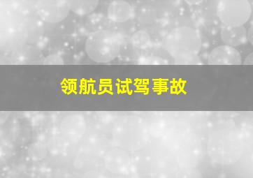 领航员试驾事故