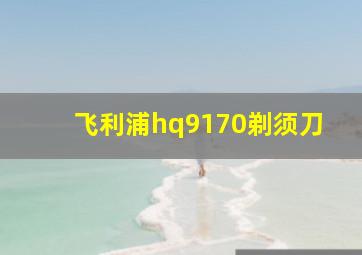 飞利浦hq9170剃须刀