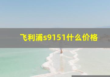 飞利浦s9151什么价格