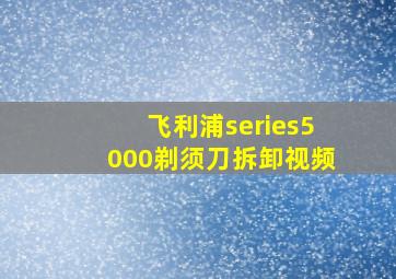 飞利浦series5000剃须刀拆卸视频