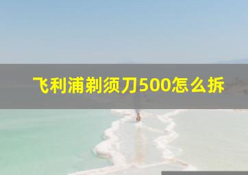 飞利浦剃须刀500怎么拆