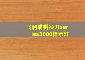 飞利浦剃须刀series3000指示灯