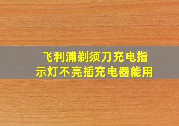 飞利浦剃须刀充电指示灯不亮插充电器能用