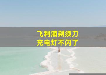 飞利浦剃须刀充电灯不闪了