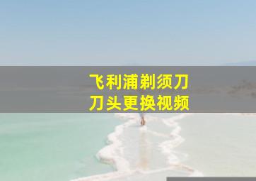 飞利浦剃须刀刀头更换视频