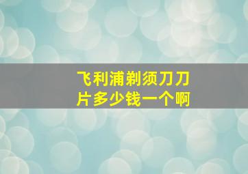 飞利浦剃须刀刀片多少钱一个啊