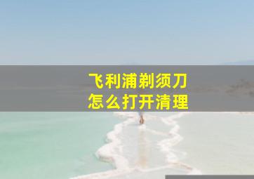 飞利浦剃须刀怎么打开清理