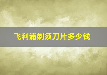 飞利浦剃须刀片多少钱