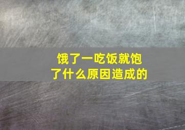 饿了一吃饭就饱了什么原因造成的