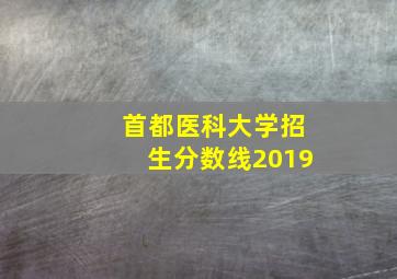 首都医科大学招生分数线2019