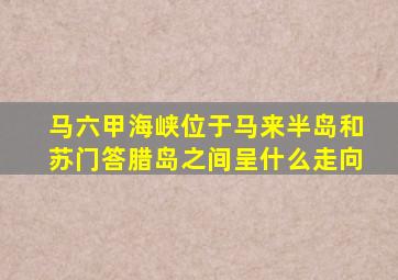 马六甲海峡位于马来半岛和苏门答腊岛之间呈什么走向