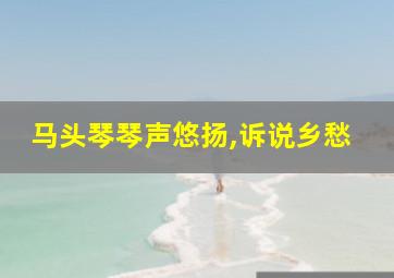 马头琴琴声悠扬,诉说乡愁