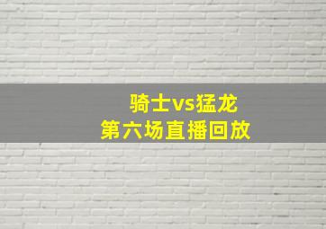 骑士vs猛龙第六场直播回放