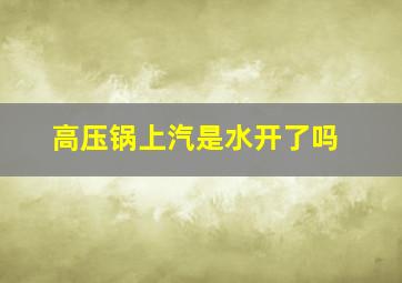 高压锅上汽是水开了吗