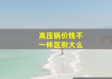 高压锅价钱不一样区别大么