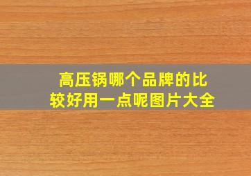 高压锅哪个品牌的比较好用一点呢图片大全