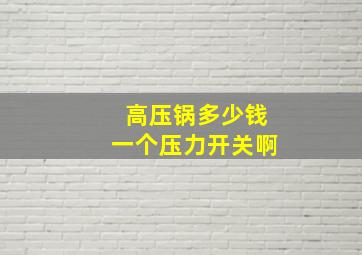 高压锅多少钱一个压力开关啊