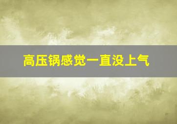 高压锅感觉一直没上气