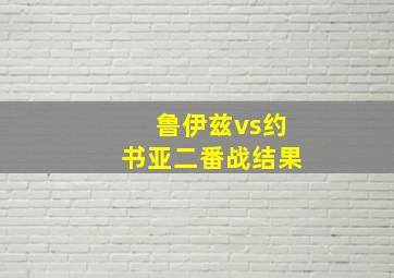 鲁伊兹vs约书亚二番战结果