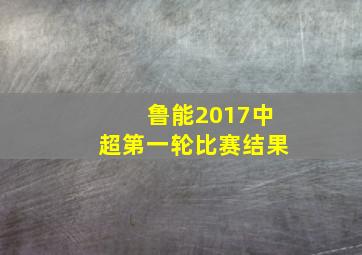 鲁能2017中超第一轮比赛结果