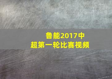 鲁能2017中超第一轮比赛视频