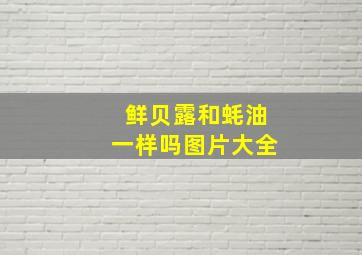 鲜贝露和蚝油一样吗图片大全