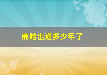 鹿晗出道多少年了