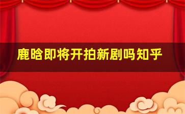 鹿晗即将开拍新剧吗知乎