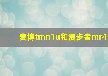 麦博tmn1u和漫步者mr4