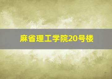 麻省理工学院20号楼