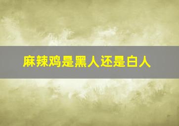 麻辣鸡是黑人还是白人