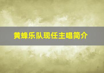 黄蜂乐队现任主唱简介