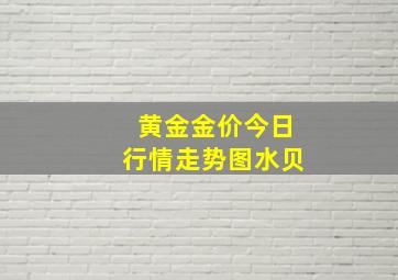 黄金金价今日行情走势图水贝