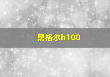 黑格尔h100