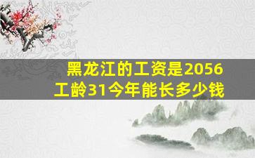 黑龙江的工资是2056工龄31今年能长多少钱